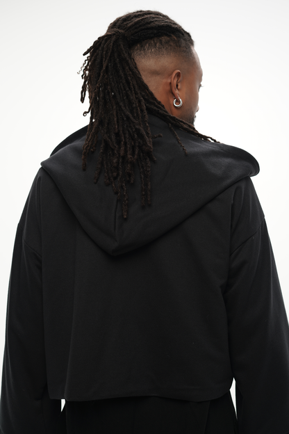 PERCEPTION CROPPED KIMONO WITH HOOD